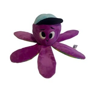 BarkBox Purple Octopus Plush Dog Toy with Baseball Cap Item 217310